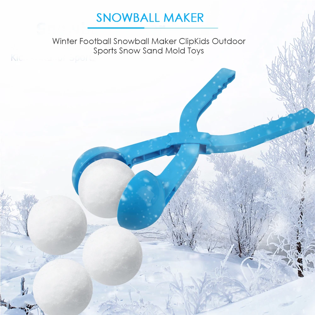 Clip per palle di neve a forma rotonda 3D per bambini Strumento per stampi per sabbia da neve invernale in plastica per esterni per lotta con palle di neve Sport divertenti all'aria aperta