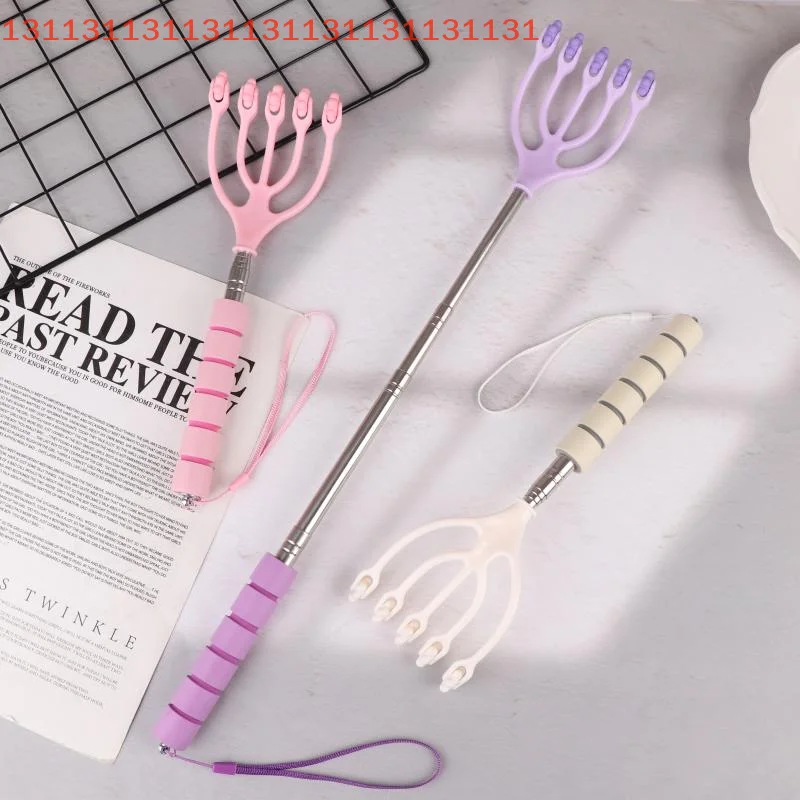 スケーラブルヘッドマッサージャー頭皮ネックコームローラー五本指5爪ボールハンドヘルドリラックススパヘアケアヘアストレス解消用