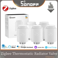 SONOFF Zigbee Thermostatic Radiator Valve Smart TRV Home Temperature Controller Remote Control Work With Alexa Google ZHA Alice