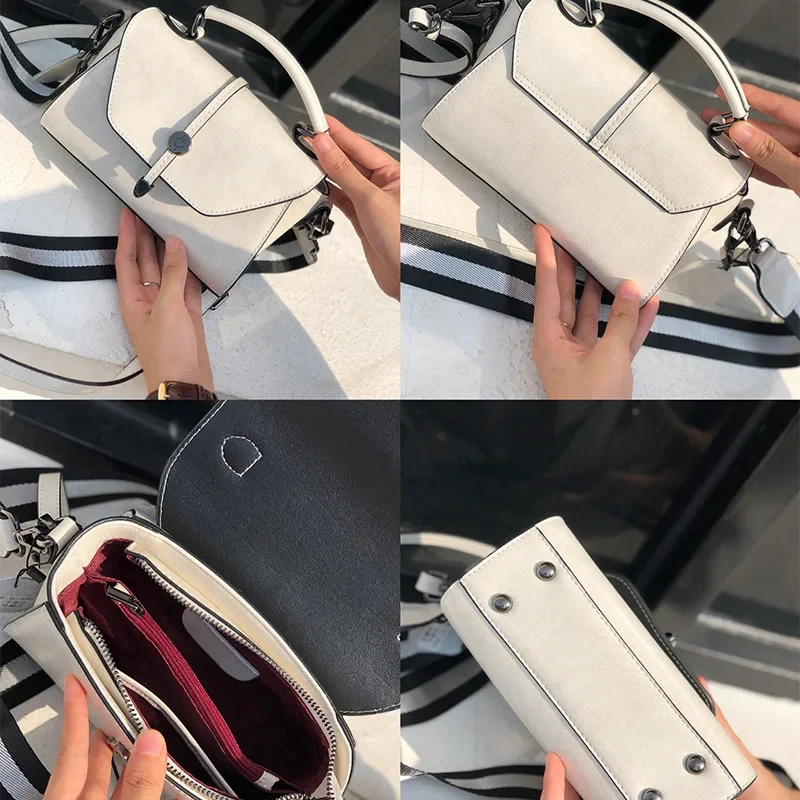 Damesmode Handtas Kleine Lederen Telefoontas Schoudertas Dames Koeienhuid Lederen Portemonnee Messenger Crossbody Tas Veelzijdig