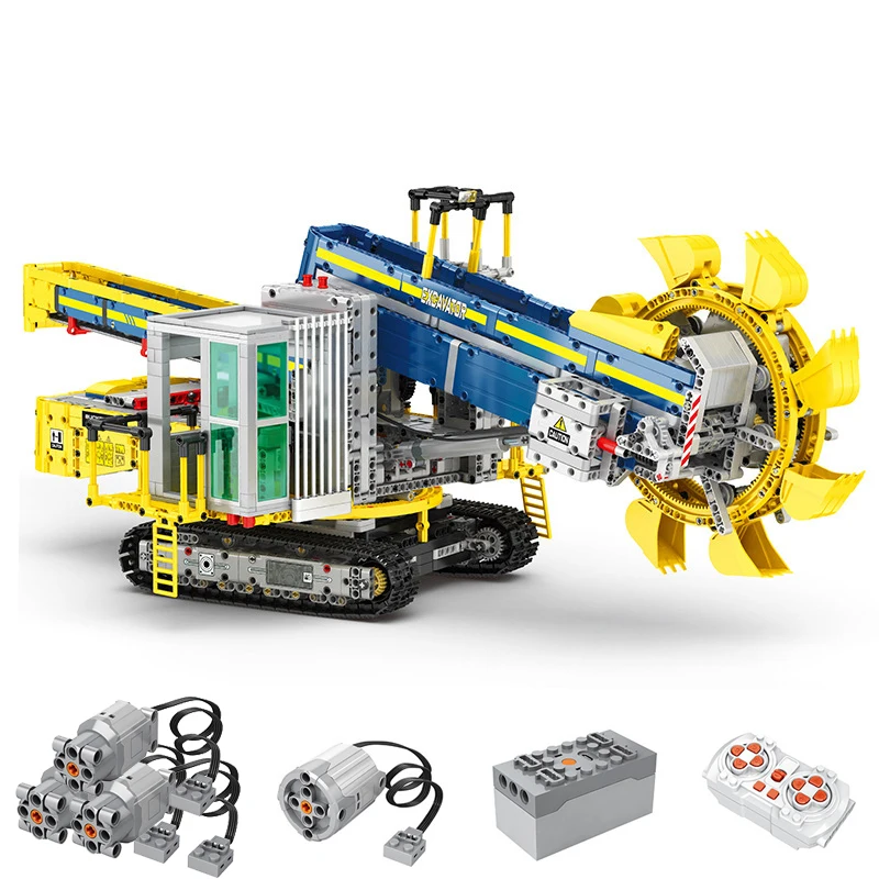 IN STOCK MOC Technical Remote Control Bucket Wheel Excavator Building Blocks Bricks Assembling Model Toys for Children Gift Set