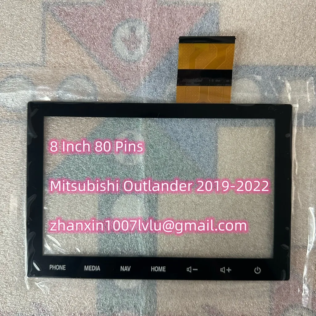 

NEW 8 Inch 80 Pin Glass Touch Screen Digitizer With NAV For Mitsubishi Outlander Sport 2019-2022 Car CD Audio Radio Navigation