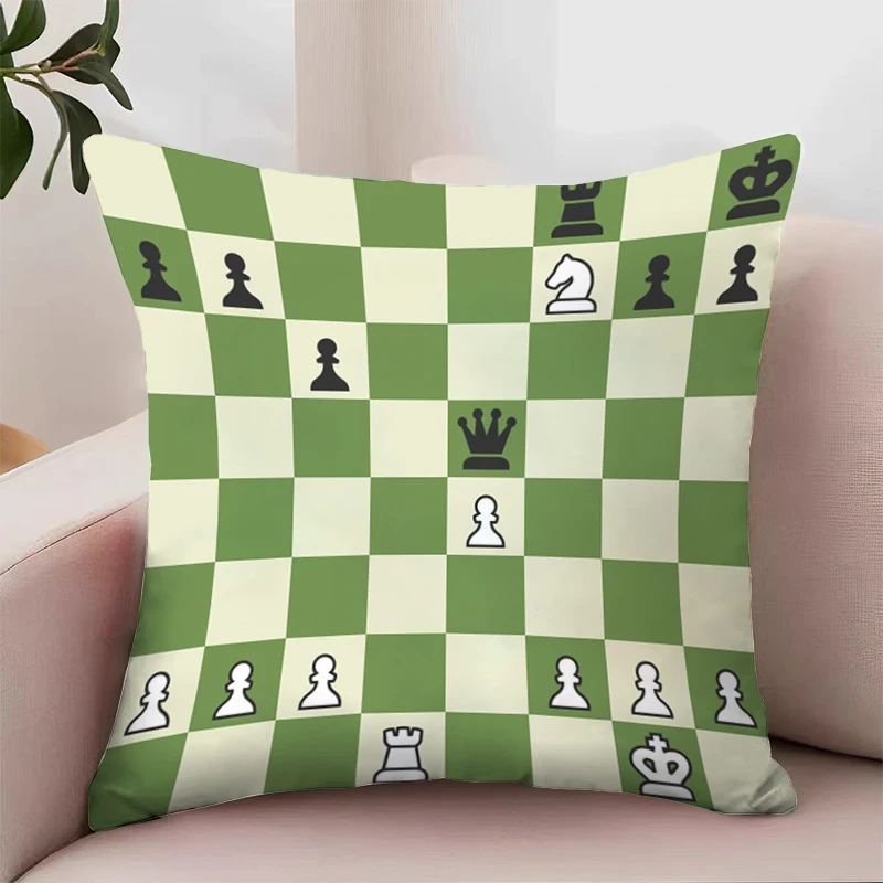 Chess Board Decorative Pillow Cover 45x45 Cushions Covers Luxury Cushion Cover for Living Room Cushions Bed Pillowcases Cases