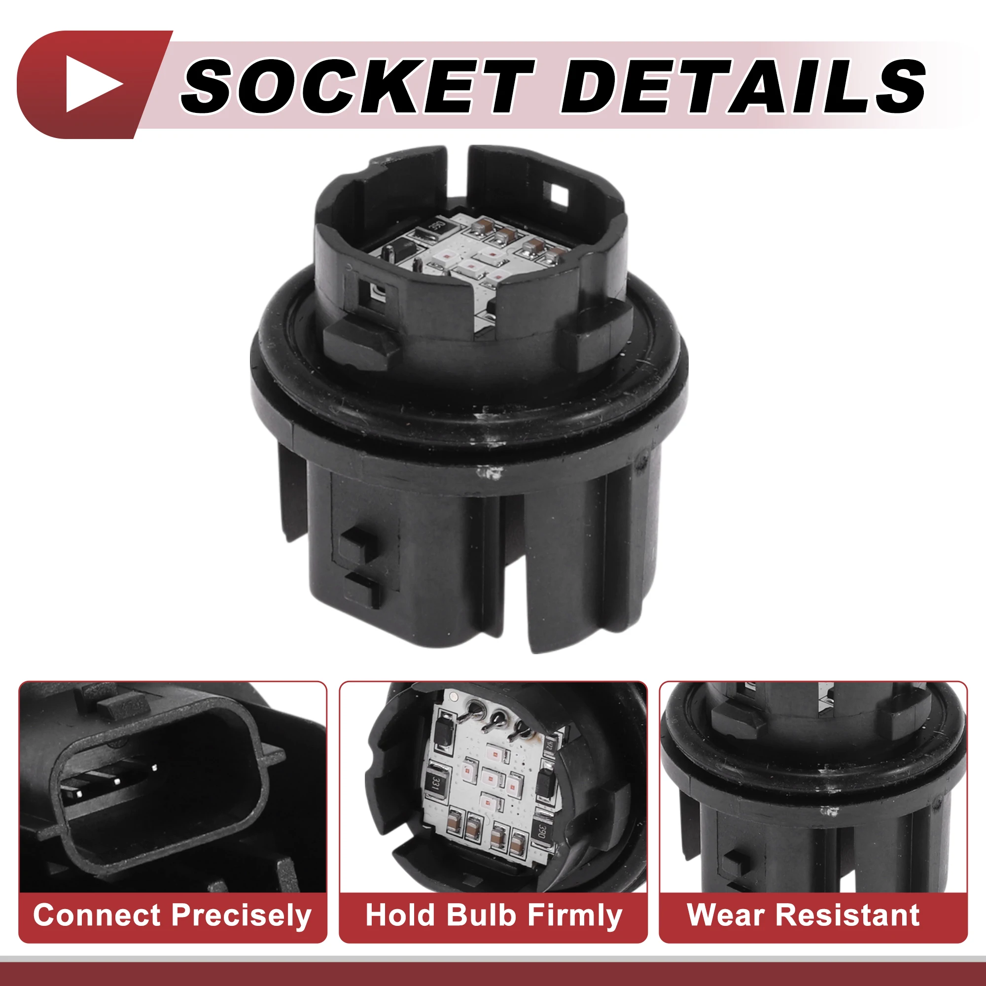 Fiação do soquete de luz UXCELL para Toyota Land Cruiser Prado 2017-2022 No.8153660C30