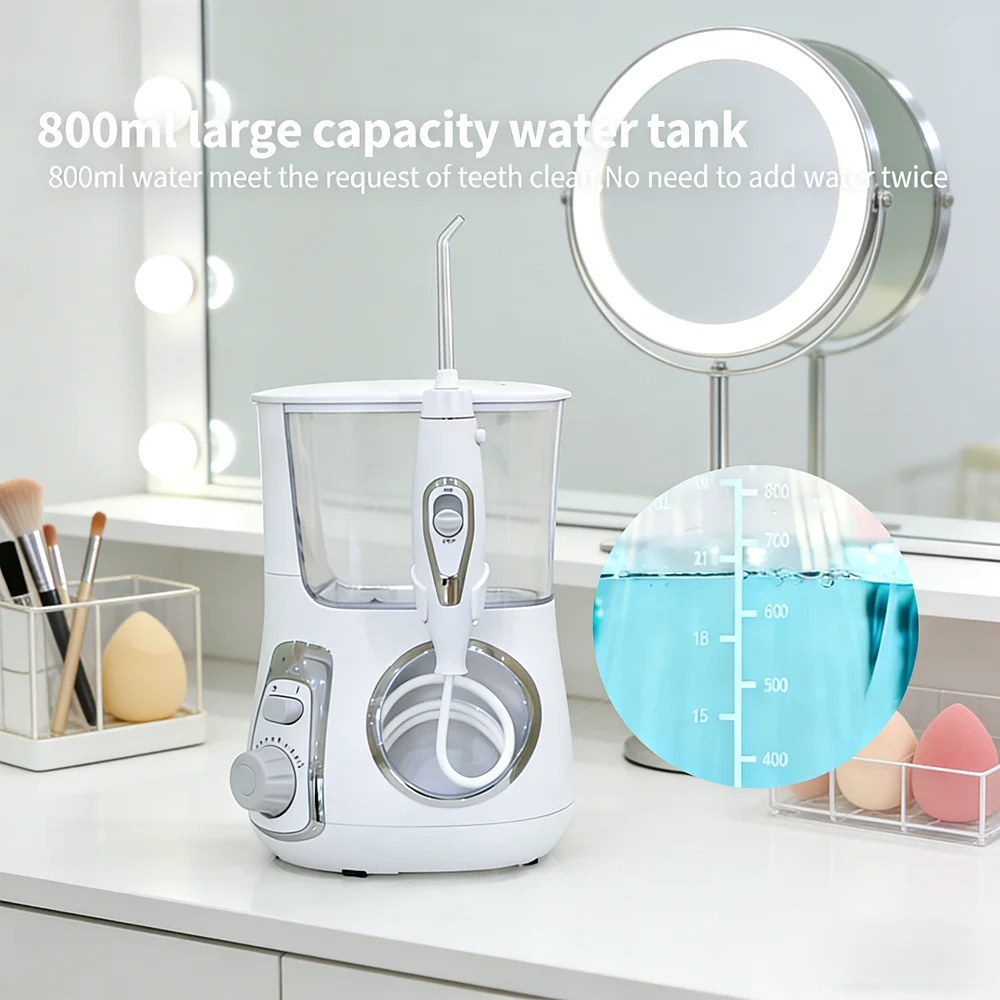

800ML Electric Oral Irrigator Countertop Water Flosser, 10 Cleaning Modes for Effective Dental Care & Fresh Breath