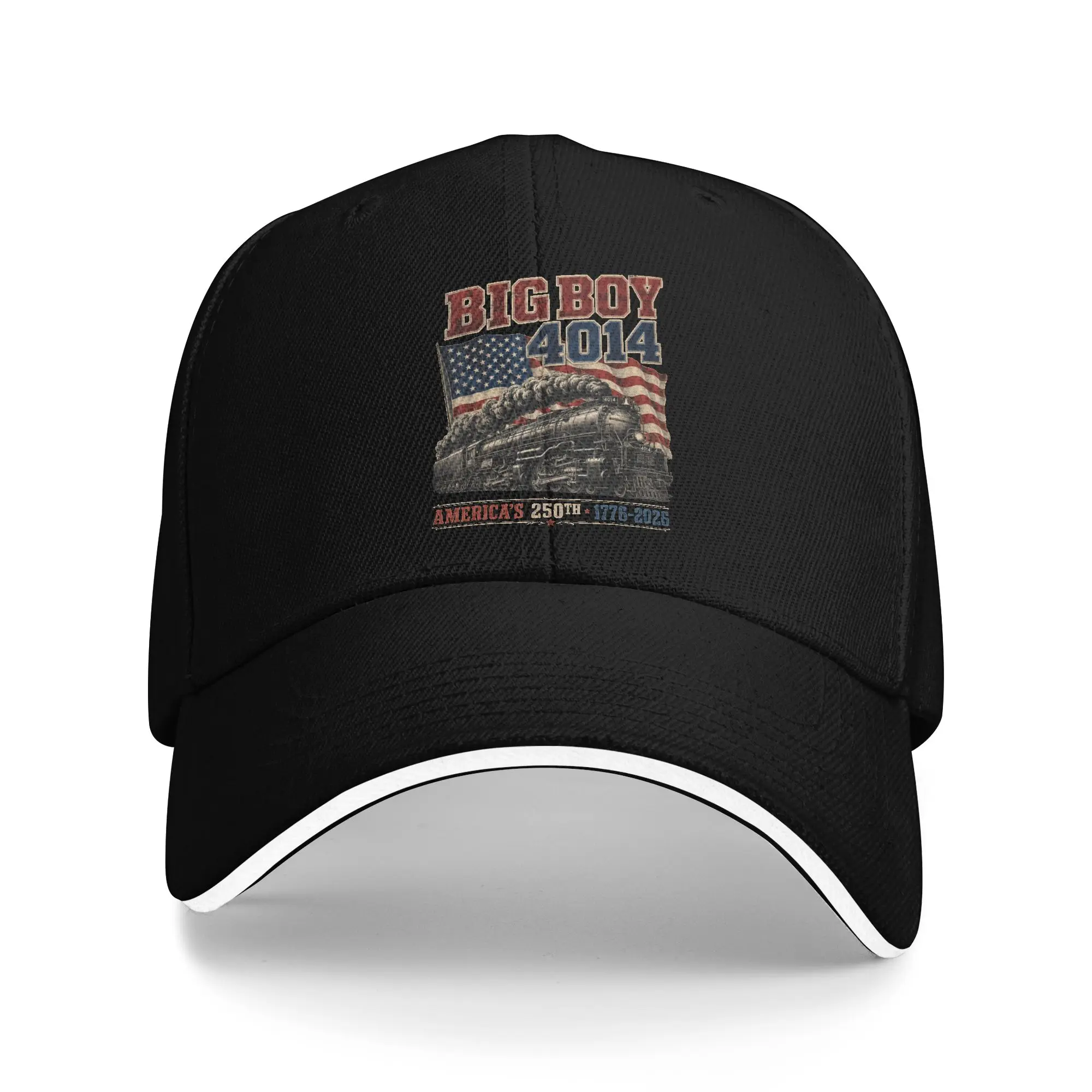 Big Boy 4014 Train 4th of July 250th Anniversary USA Baseball Cap  Summer Casual Trucker Hat For Unisex-Teens Sun Baseball Caps