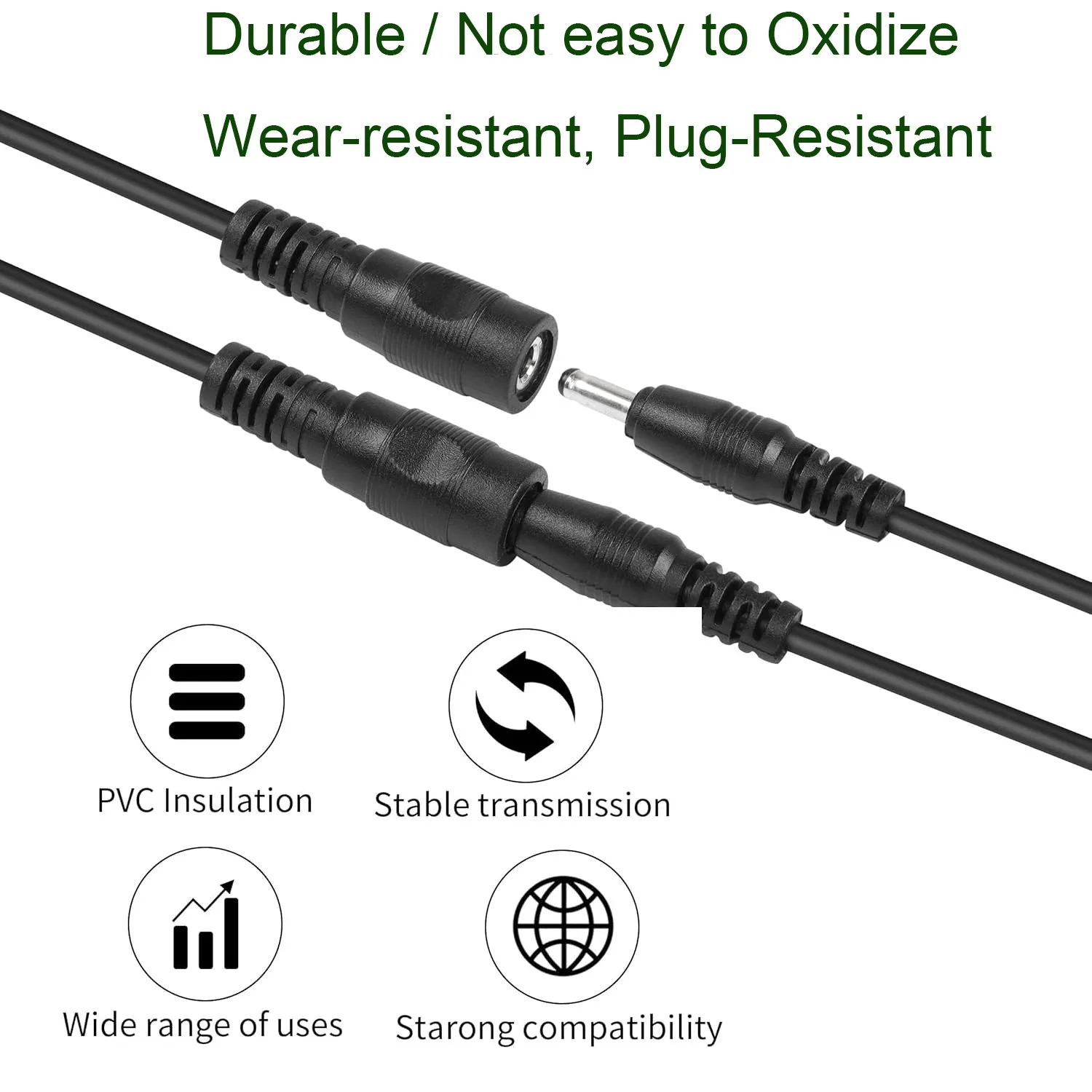 1pc 3.5mm x 1.35mm Female to 2 Dual Male DC Power Splitter Adapter Cord Cable CCTV Security Camera DVR HDVD LED Strip Light