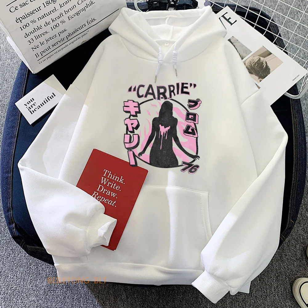 

Carriee White for PromQUEEN 1976 StephenKing Hoodies Long Sleeve Women/Men Cartoon Sweatshirts Casual Winter Hooded Pullovers