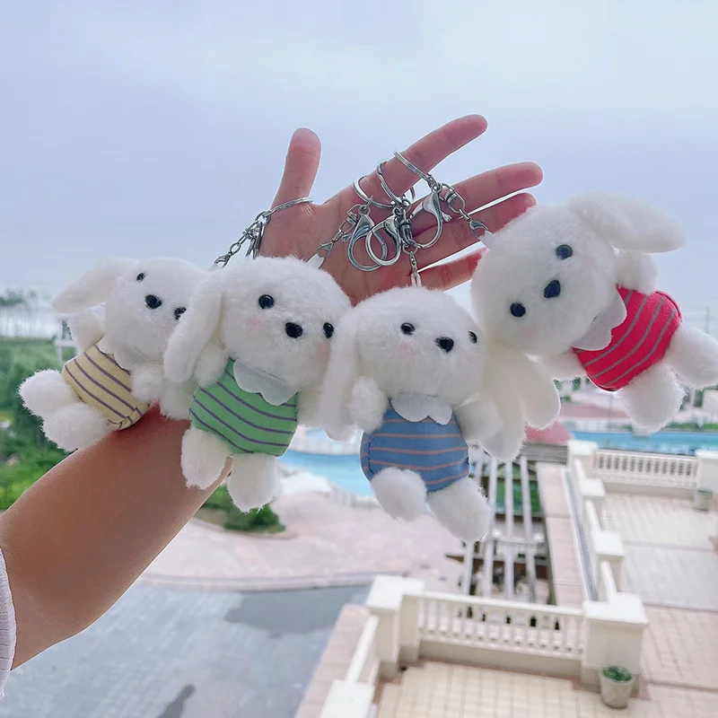 New Plush Teddy Dog Cartoon  Key Chain Animation Surrounding Dolls Backpack Pendant Gift Gifts for Boys and Girls