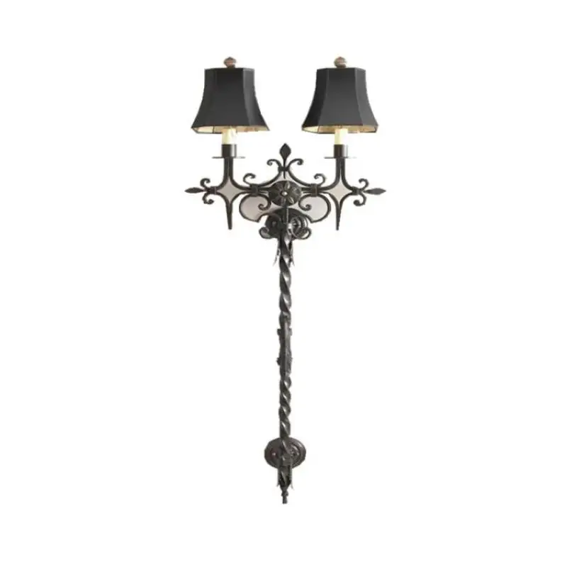 120CM Plus Long Retro Wrought Iron Wall Lamp for Villa hall Hotel lobby Living Room Foyer Parlor project Large LED wall Lighting
