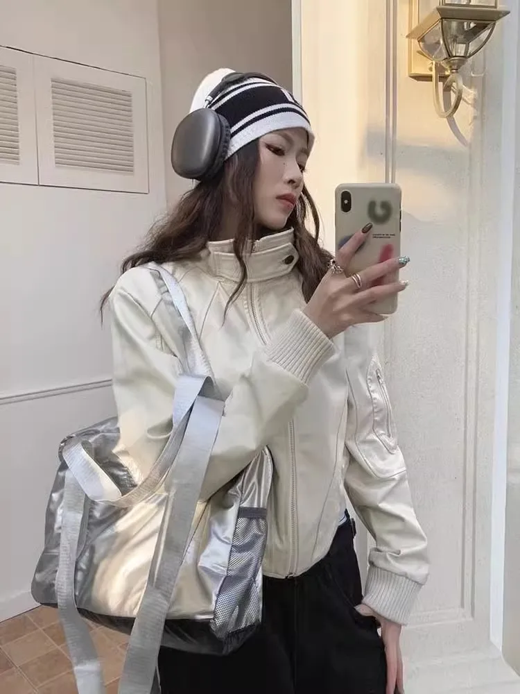 

Байкерские куртки, женская куртка с подкладкой, летняя льняная шелковая расклешенная куртка с разрезом, полая вентилируемая пляжная солнцезащитная куртка на Хэллоуин, Рождество 2025 г.