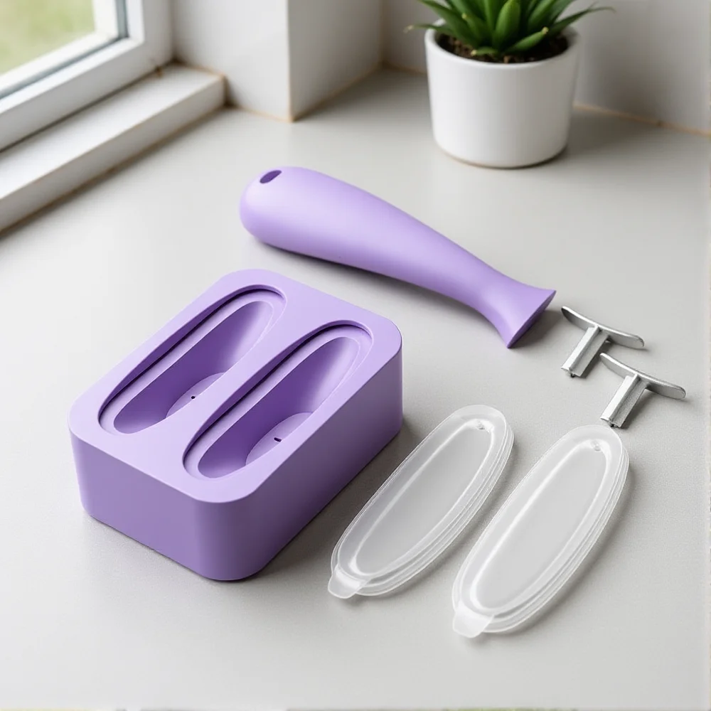 新しいフェイスアイスローラー 目用 食品グレードシリコン製 フェイシャルアイスキューブ フェイスマッサージャー 女性用 美容スキンケアツール