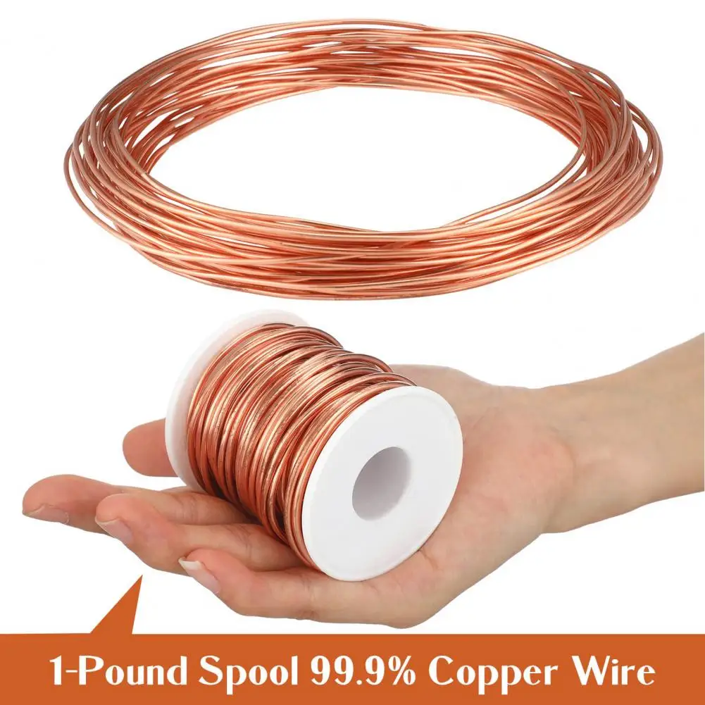 Durable Wire Roll of Flexible Wire for Jewelry Making Bendable Soft Copper Wire for Gardening Crafts Long-lasting Electroculture