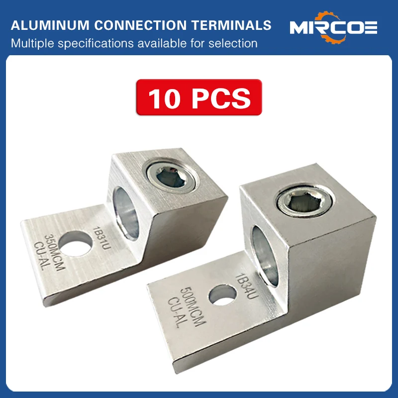 10PCS Mechanical Lugs Connector Universal Terminal Lugs 16mm2 to 500mm2 1B6U-1B44U 250MCM-1000MCM