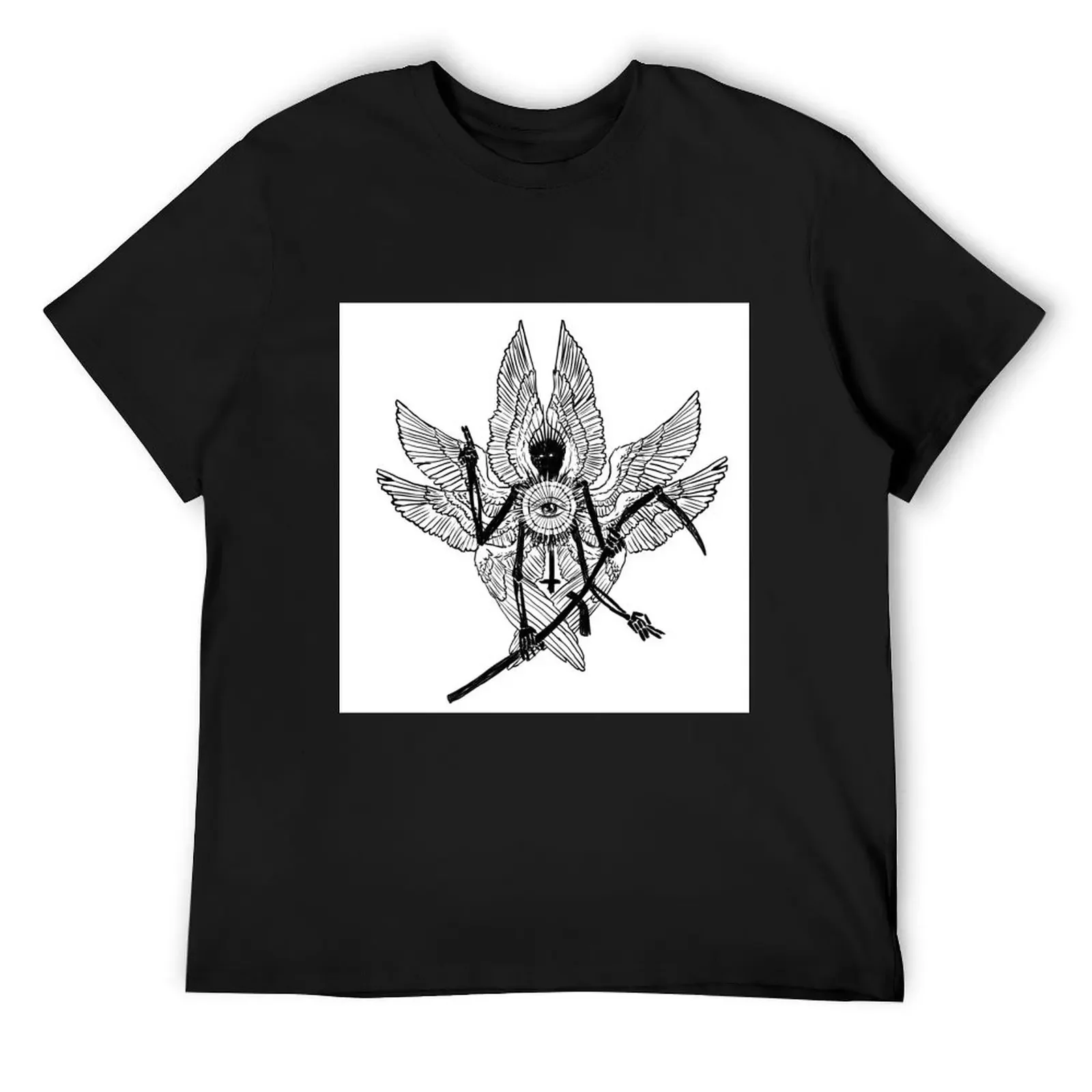 Spoopy Angel T-Shirt blacks Short sleeve tee oversized t shirt men