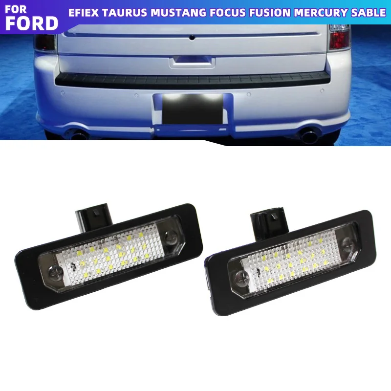 

2 шт./комплект, фонари для номерного знака автомобиля Ford Mustang Flex Taurus Focus Fusion Mustang Lights