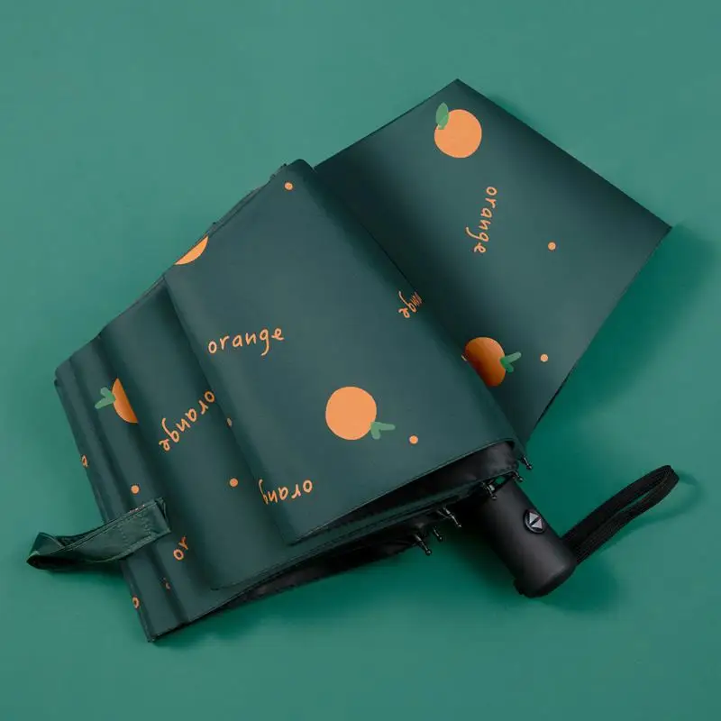 

Auatic Folding Sun Umbrella for Women Student Girl Sunscreen UV Protection Rain And Sun Dual Purpose Umbrella Bla Glue