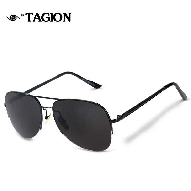 2024 TAGION Semi Rimless  Sun Glasses For Men Sunglasses Women 's Fashion Lenses Oculos Sunglasses Feminino Alloy Fame 2714