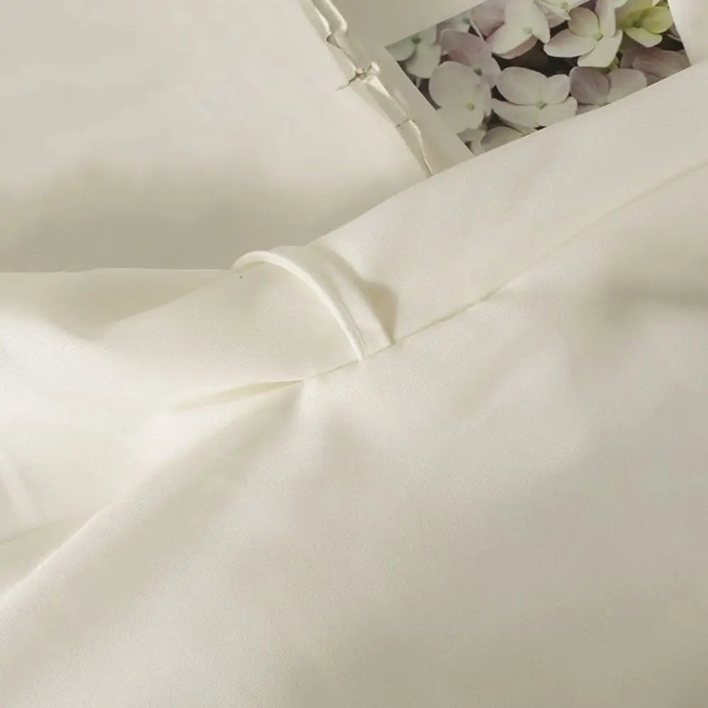 Camicie a maniche lunghe con scollo a V chic Camicia a maniche lunghe slim fit con maniche a sbuffo in vita Irregolare Autunno Primavera Ufficio Top da donna Donna