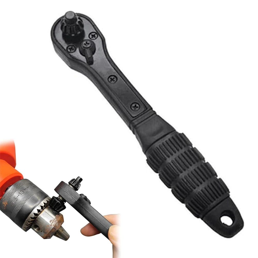 

Электрический сверлильный патрон 2-в-1, ключ, экономящий труд, трещотка 2-в-1, быстрая разборка, трехкулачковый ключ, аксессуары для дрели-пистолета