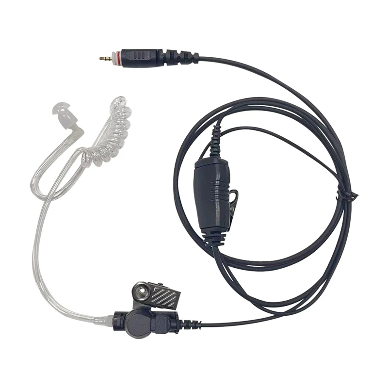 RISENKE Earpiece untuk Motorola CLP1010e CLP1040e CLPe446 CLP446e Radio Kit pengawasan tabung udara Earphone Headset dengan PTT Mic