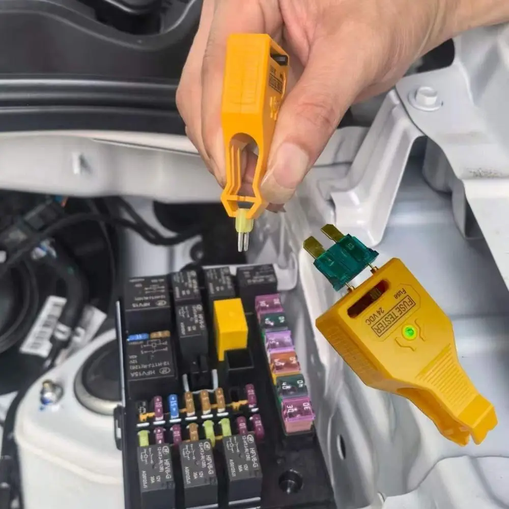 New Universal Car Fuse Tester Puller with LED Indicator Light Plastic Car Fuse Type Tester Easy to Use Auto Checker for Car Fuse