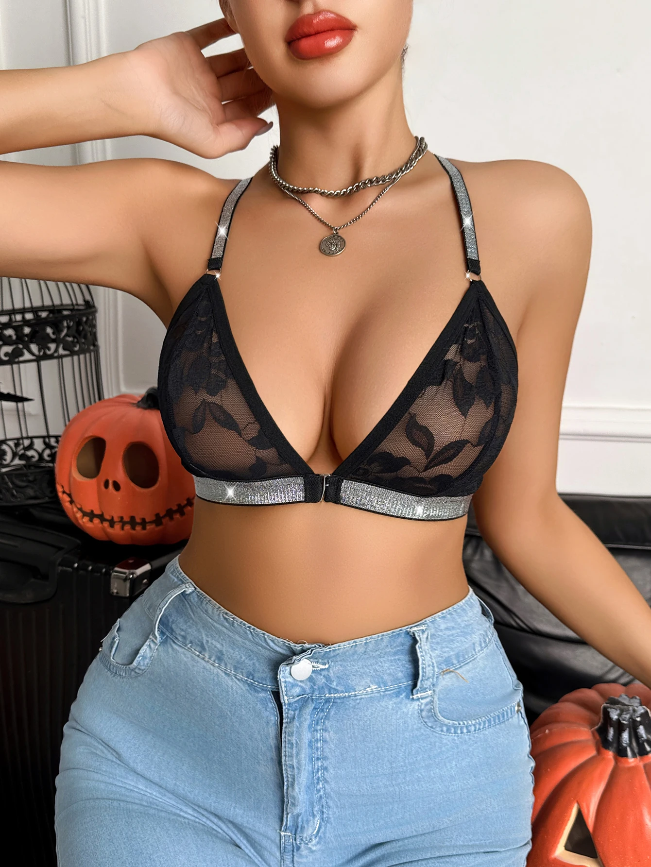 Sexy Backless Vrouwen Bh's Feestondergoed Mode Vrouwelijke Lingerie Ademend Hemdje Afneembare Bh Voorste Knop Dameslingerie