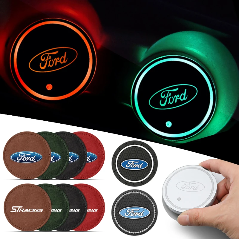 

1/2 шт. Нескользящий коврик-подставка для стаканов в автомобиль для Ford Focus mk2 Fiesta mk7 Ranger Mondeo mk4 S-MAX Kuga Taurus Fusion Ghia