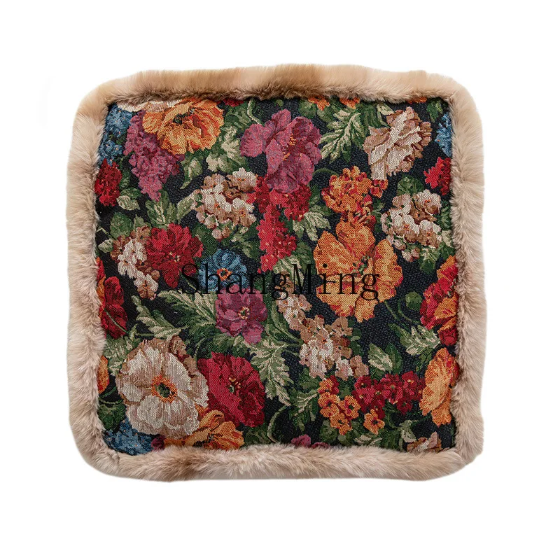 

PYH light luxury seat cushion thick cushion thickened on the ground sedentary pastoral retro square floor