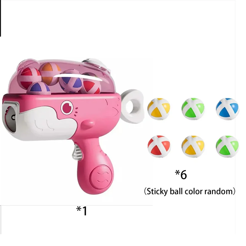 Parent-niño interactivo para interiores y exteriores, rompecabezas de competición de tiro, juguetes, ballena, pistola de pelota pegajosa para niños