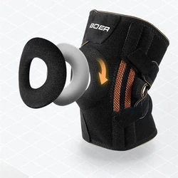 1PCS Knee Brace Support Breathable Sleeve with Stabilizer Neoprene Knee Pads Protector Running Basketball Gym Open Patella Wrap