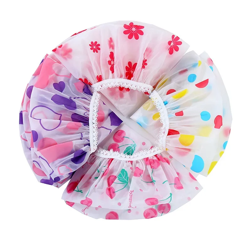 Waterproof Bath Hat Thickened Waterproof and Oil Fume Cap Women Spa Hair Salon Supplies Shower Cap Bathroom Accessories