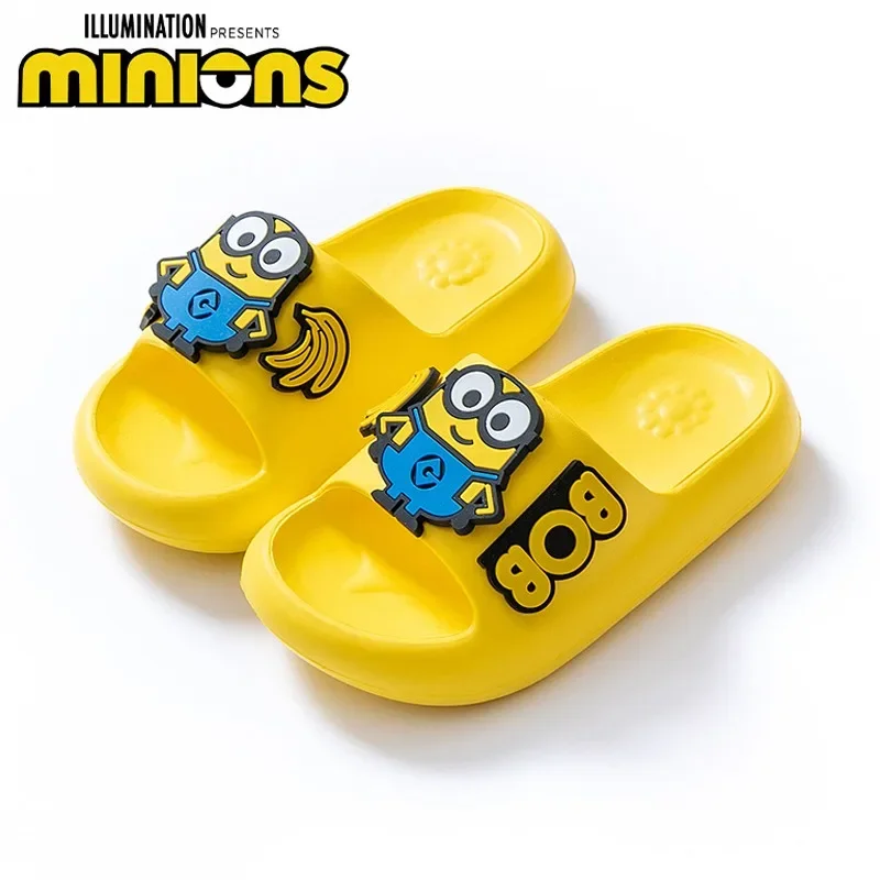 

Minions Series Cute Parent-child Slippers Kawaii Children Adults Outdoor Beach Sandals Comfortable Soft Soled Bathroom Slippers