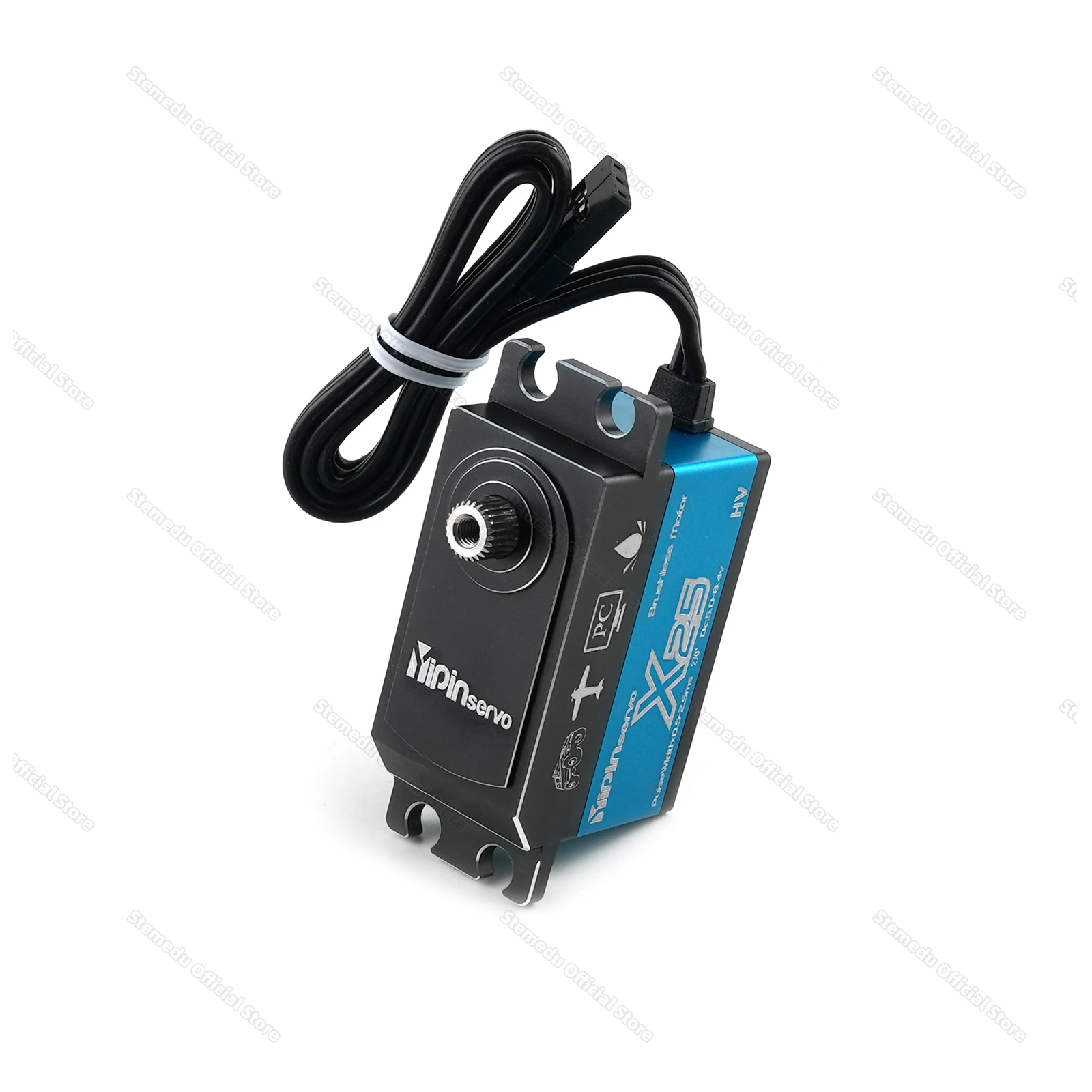 Servo digitale RC impermeabile da 25 kg a basso profilo X25 Motore brushless Sterzo interamente in metallo 25T Corno per modello di robot per auto RC 1/10 1/12
