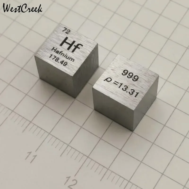 

WESTCREEK 10mm Hafnium Hf Cubic Periodic Table Cube 99.9% Pure Hafnium Cubic Metal Gift Rare Metal Hafnium Element Block