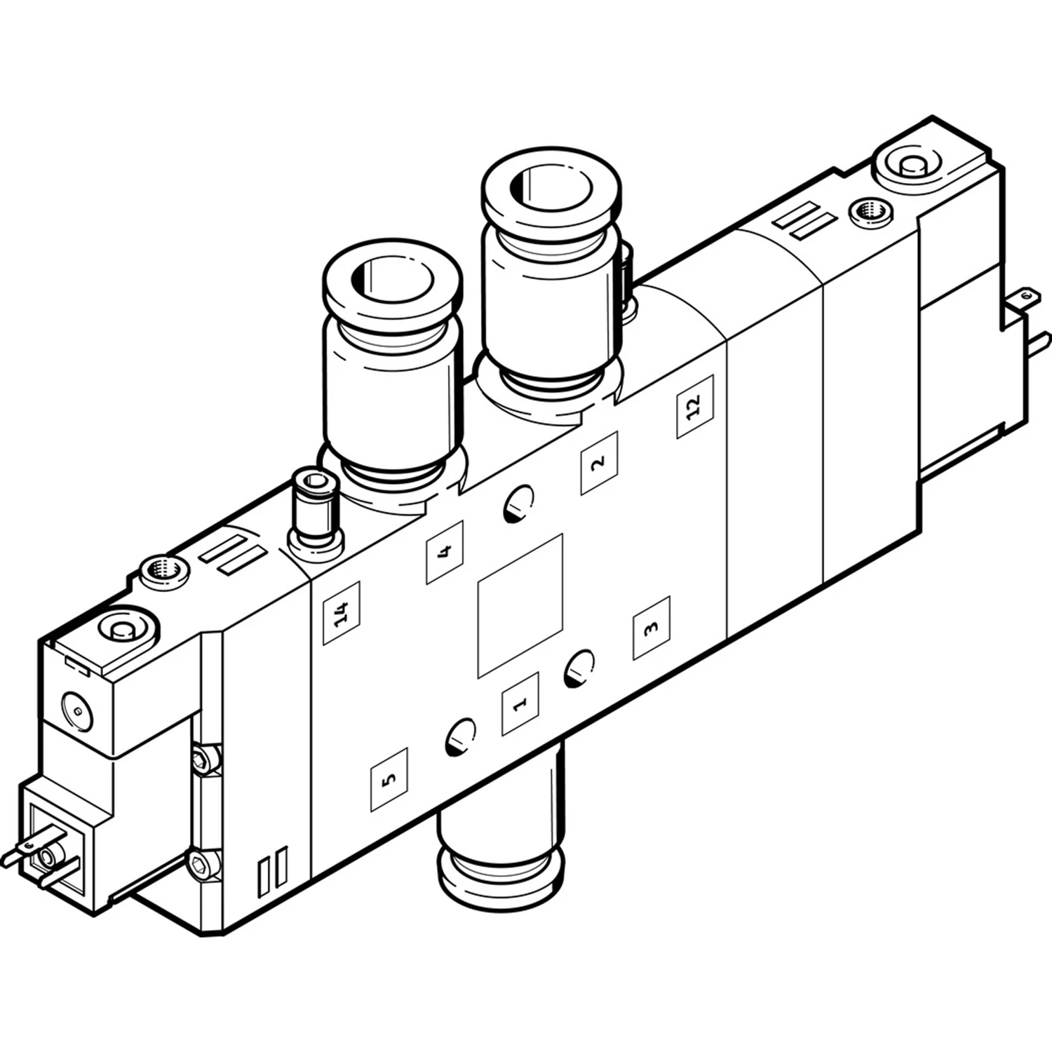 

FESTO CPE24-M2H-5/3ES-QS-12 170316 Air Solenoid Valve New