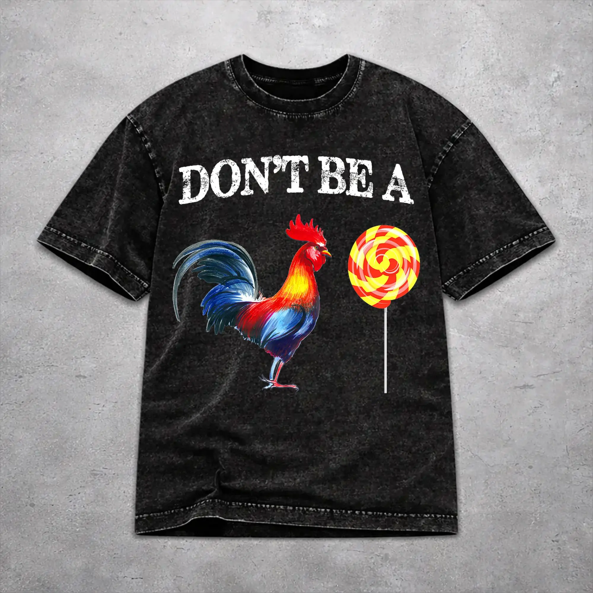 Women Men Don't Be A Sucker Funny Chicken Meme T Shirt Graphic Printed Washed Cotton  Fashion Outfit Tees