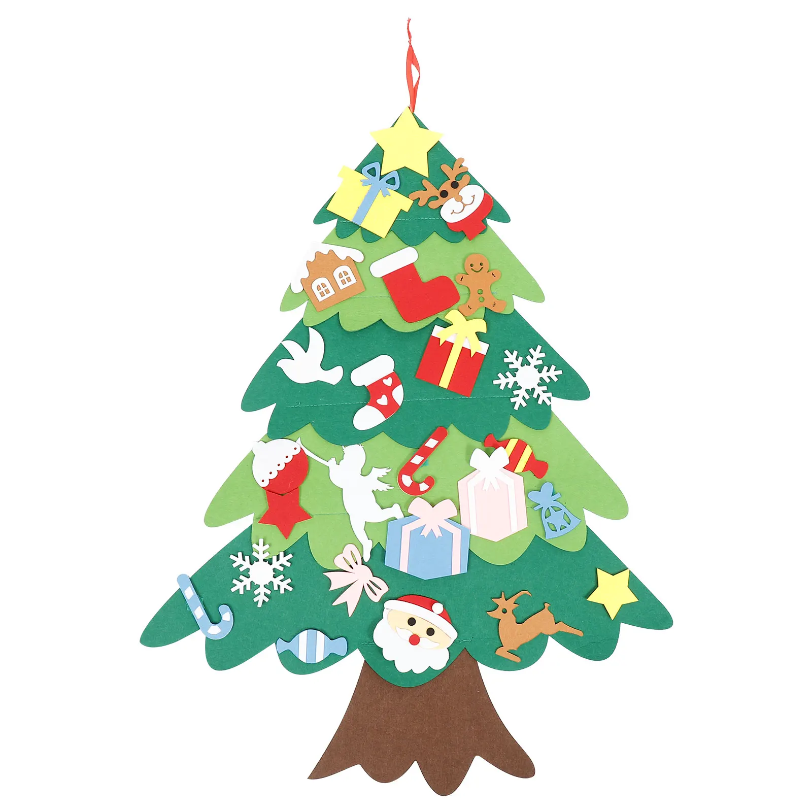 

Felt DIY naments Christmas Tree Decorations 3D Pendant Children Party Crafts Eco Friendly Felt Material H made Gifts