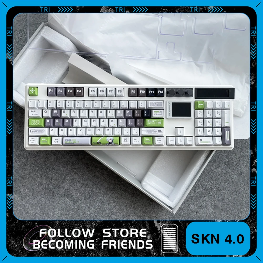 Skyloong Gk104pro Mechanical Keyboard 8k with Knob Dual Smart Screen 3mode Wireless Customized Keyboard TOP-Gasket Keyboard