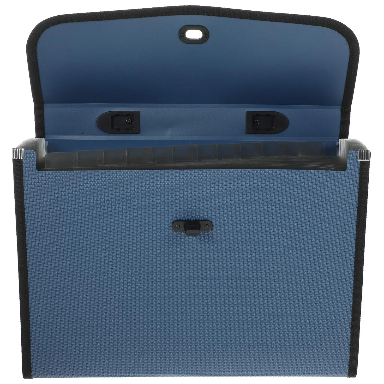 Blue Accordion File Folder A4 Document Organizer 13 Layers Paper Storage Student Office Wear Resistant Vertical Insert