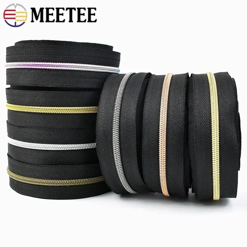 2-10Meter 3 #5 # Nylon Rits Tape Per Meter Spoel Plastic Zip Roll Tas Kleding Handtas Naaien Ritsen Reparatieset Accessoires