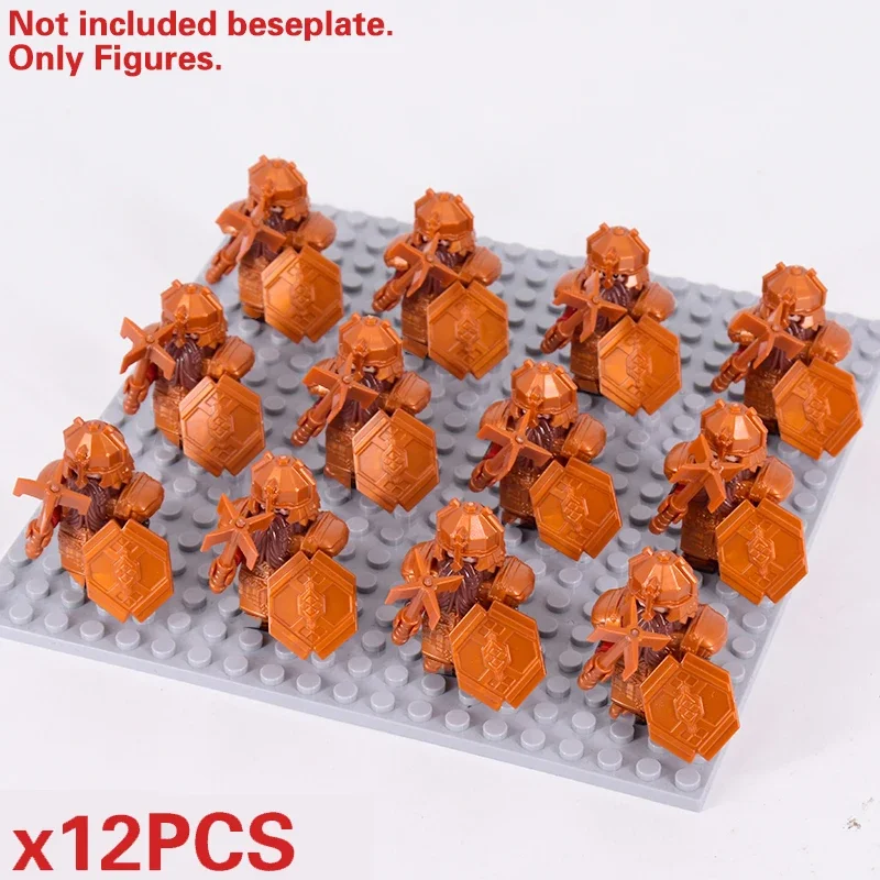 MOC Medieval Dwarf Warrior Elves Knights LOTR Figures Building Blocks Accessories Armor Shield LOTR DIY Toys for Children Gift image 3