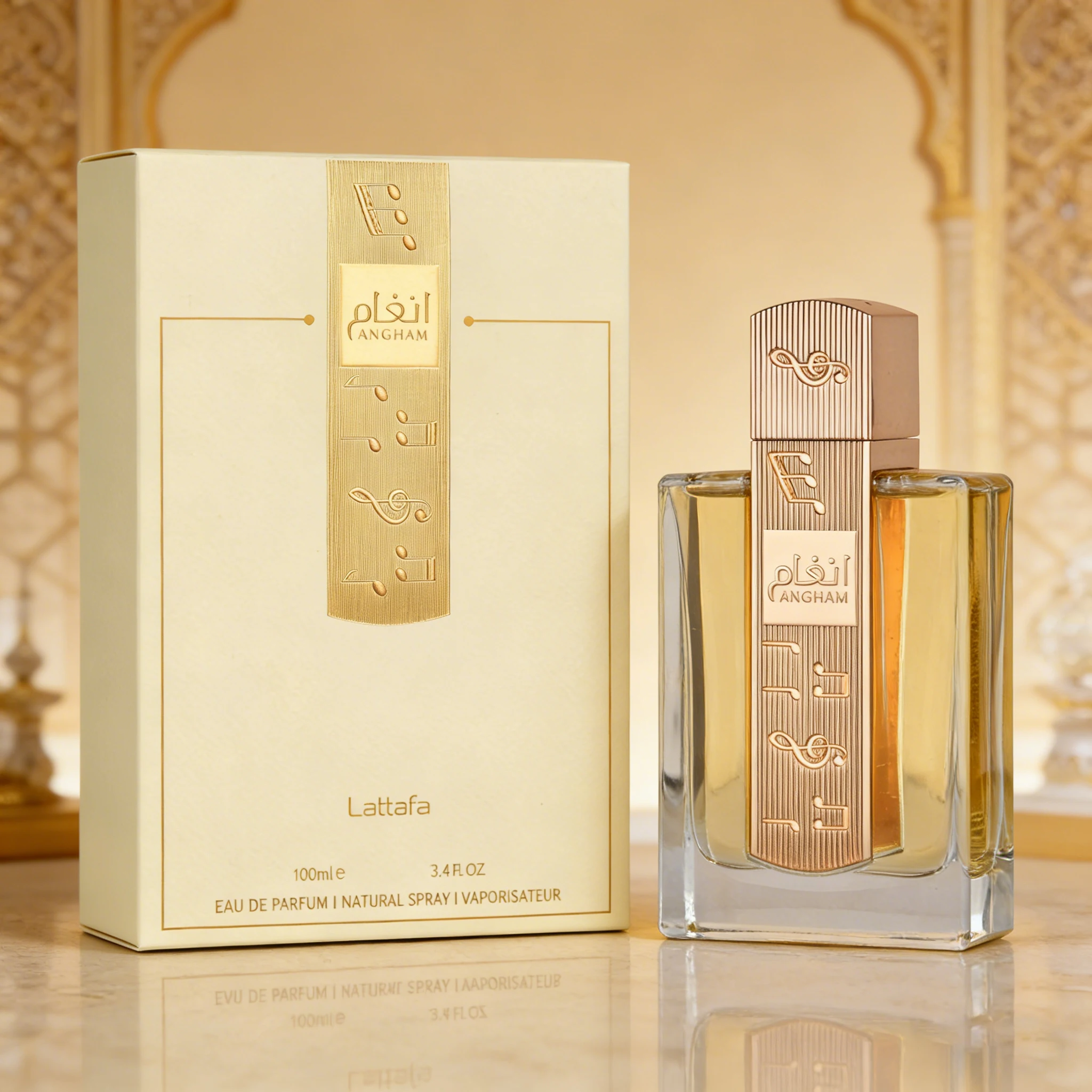 

Lattafa Angham Citrus Lavender Musk Amber Vanilla Eau de Parfum Long-Lasting Fragrance for Unisex 3.40 Ounce Cologne Portable