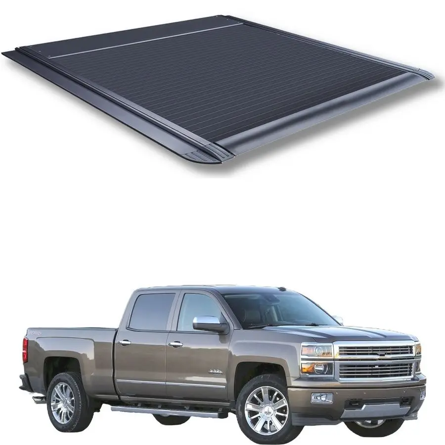

Ousaier Pickup Electric Roller Blind Cover Retractable Aluminum Top Roller Blind for Chevrolet-Silverado Standard Bed 6.5ft