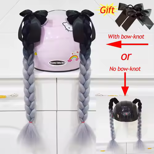 2pcs/pair New Motorcycle Helmet Braids Woman Braids Wig For Motorbike Helmets 164 colors Twist Dual Pigtail Ponytail With Sucker - Image 11