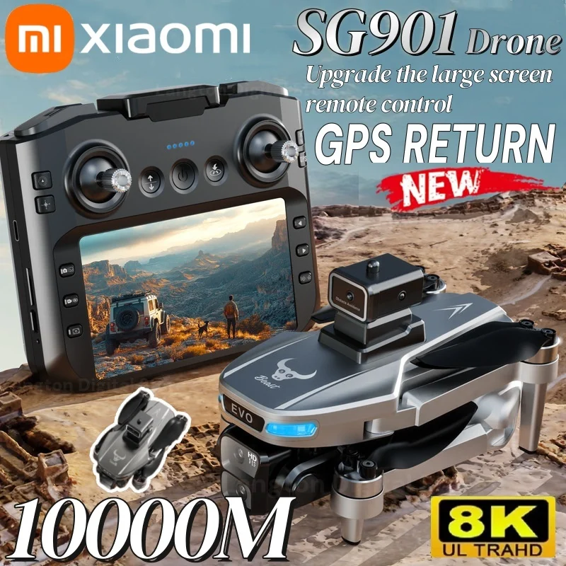 Xiaomi NIEUWE SG901 MAX GPS Drone Professionele 8K Luchtvermijding Obstakel Met Groot Scherm Afstandsbediening Opvouwbare Borstelloze Drone