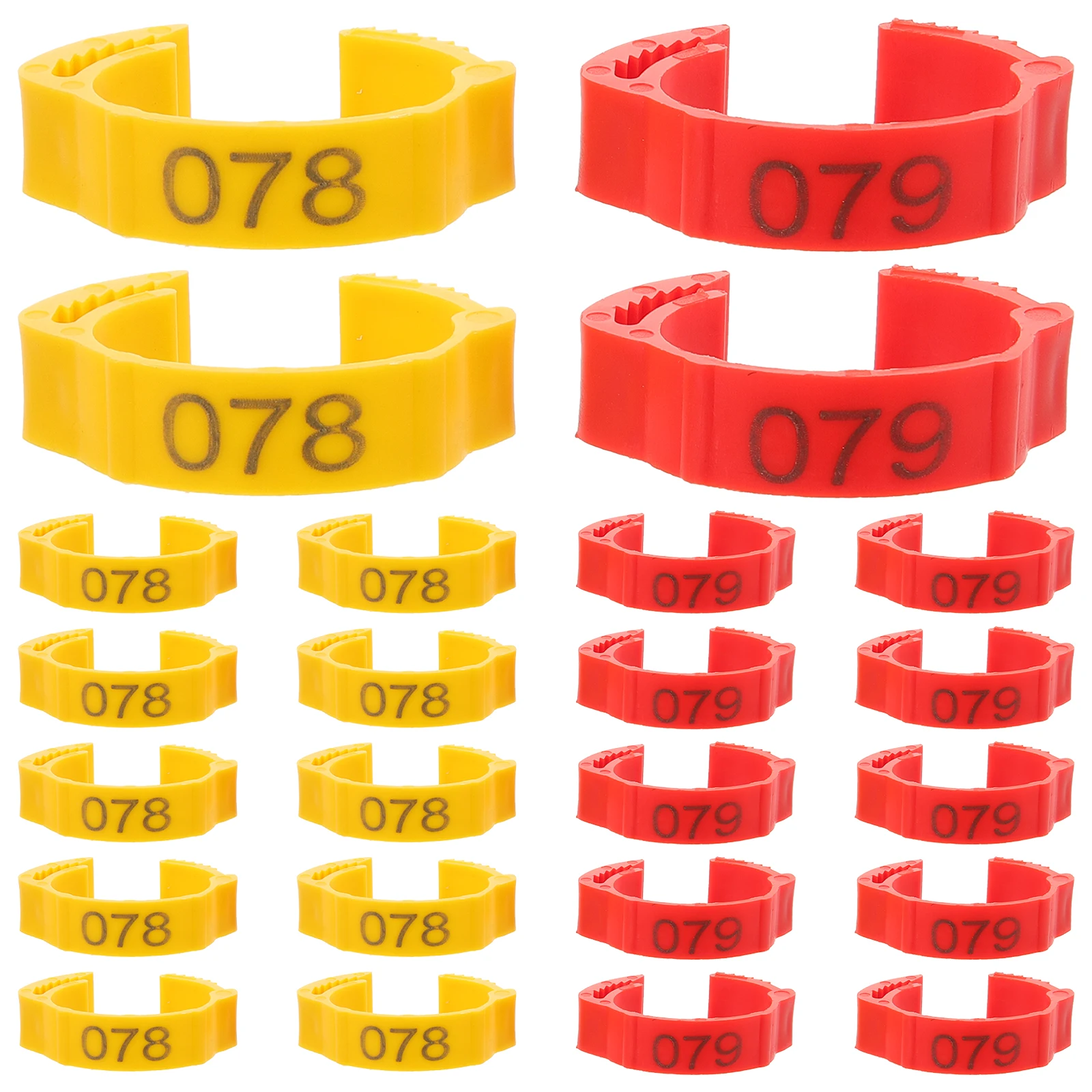 

200pcs Plastic Chicken Rings Durable Poultry Identification Bright Color Farm Bird Tags Reusable Poultry Leg Bands Chicken