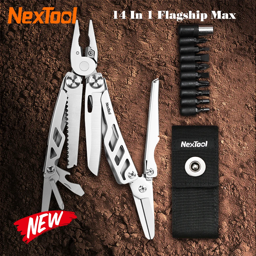 NexTool Flagship Max  14 In 1 EDC Multi tool Pliers Folding Knife Tactical Pocket Camping Survival knives Multitool Tools Plier