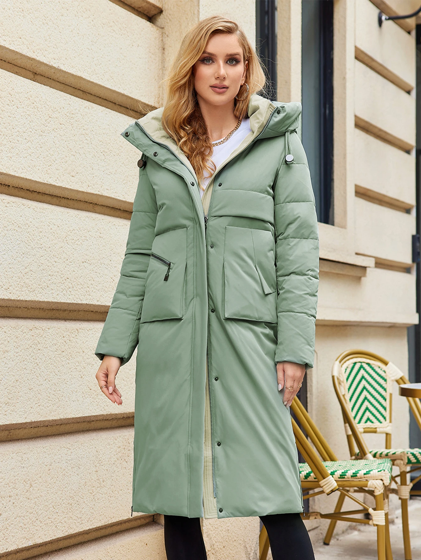 Cinemore New Women\'s Winter Jacket Long Hooded Coats Woman Fashion Warm Parkas Brand High Quality Female Down Jackets 83287