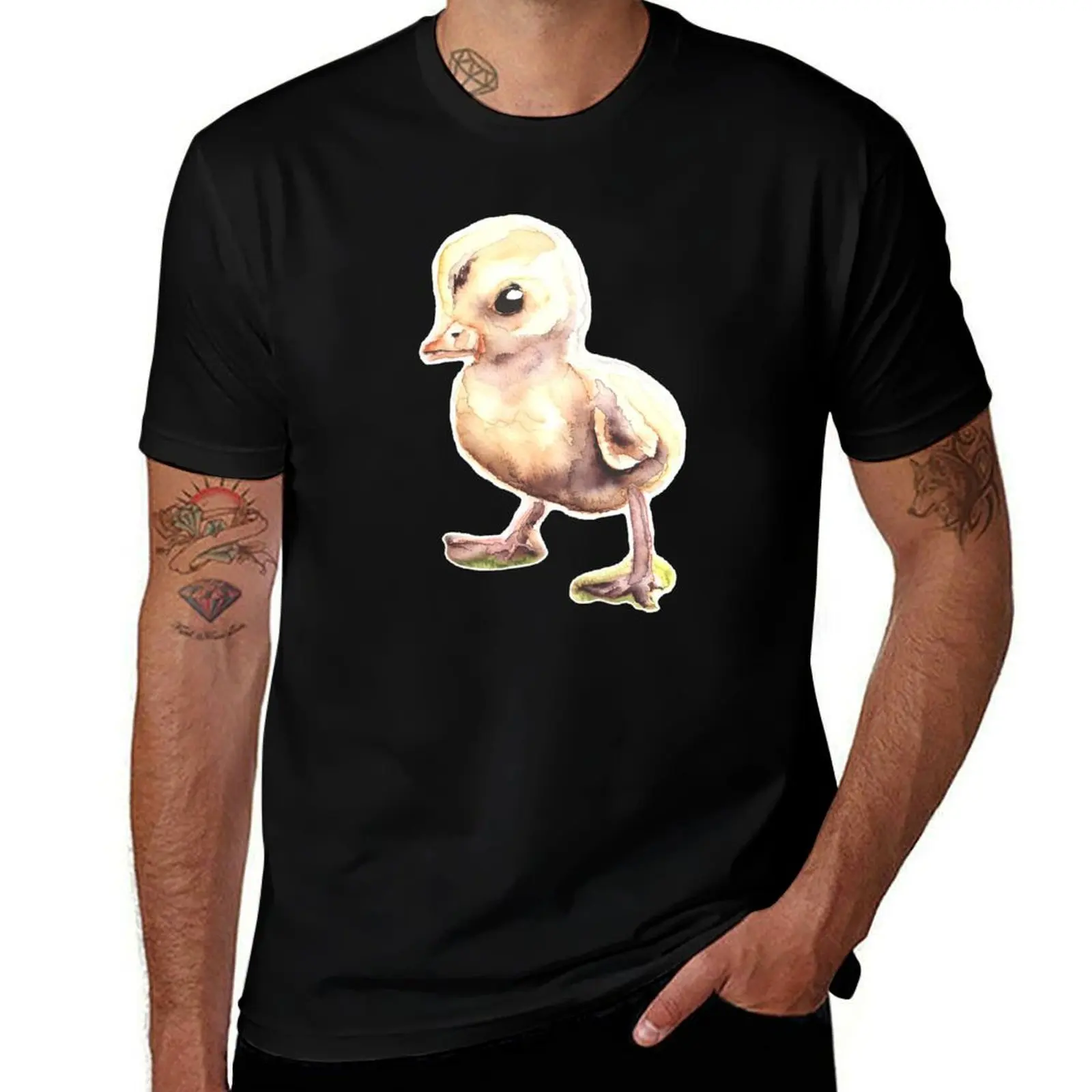 

Watercolor Duckling T-Shirt graphic tee shirt Blouse anime shirt oversize t-shirts man compression shirt men